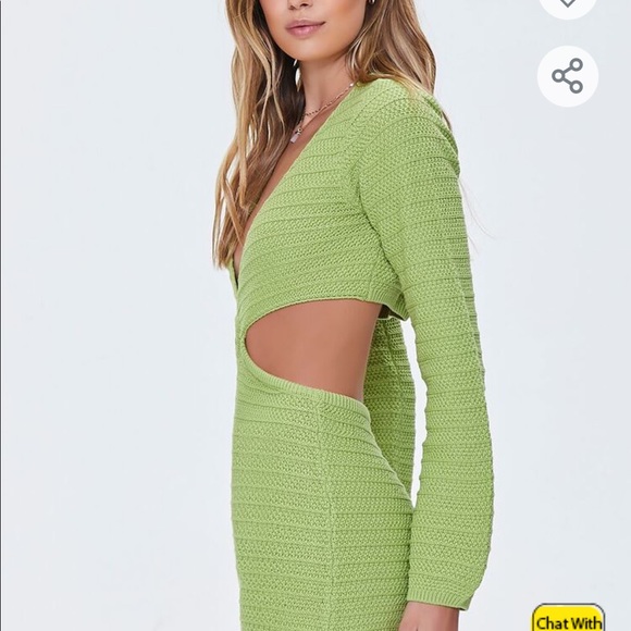 Black Cutout Dress Knit NWT Forever 21 M - Picture 4 of 6